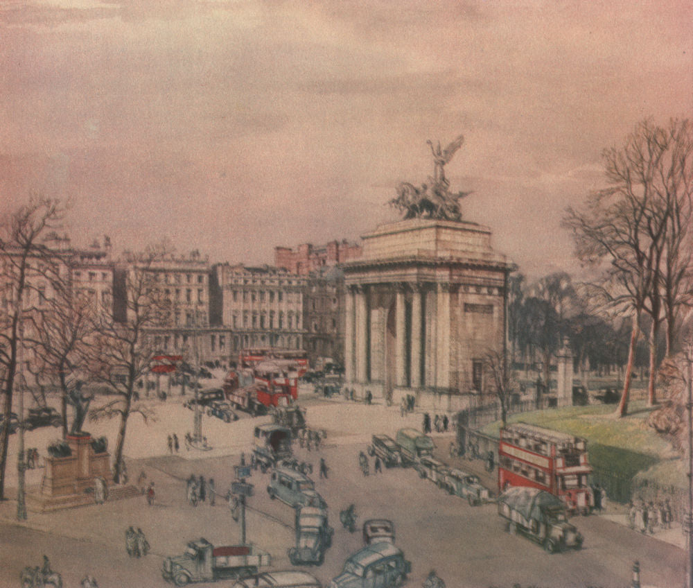 DUKE OF WELLINGTON PLACE. Constitution Hill, by Henry Rushbury, R. A.  1947
